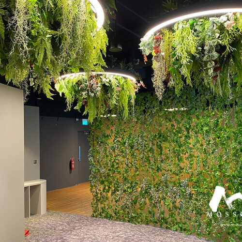 Indoor Green Wall Singapore  Moss Artificial Plants Leaves